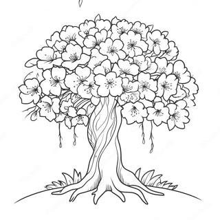 Page A Colorier Arbre De Fleurs De Cerisier 25065-22943