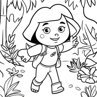 Page A Colorier Dora Explorant La Jungle 25116-22986