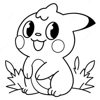 Page A Colorier Un Mignon Bebe Pokemon En Train De Jouer 25136-23002