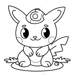 Page A Colorier Un Mignon Bebe Pokemon En Train De Jouer 25136-23003