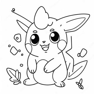 Page A Colorier Un Mignon Bebe Pokemon En Train De Jouer 25136-23004