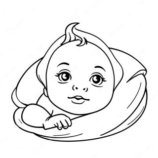 Page A Colorier Bebe Realiste Nouveau Ne 25155-23015