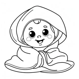 Page A Colorier Un Mignon Bebe Nouveau Ne Dans Une Couverture 25156-23017