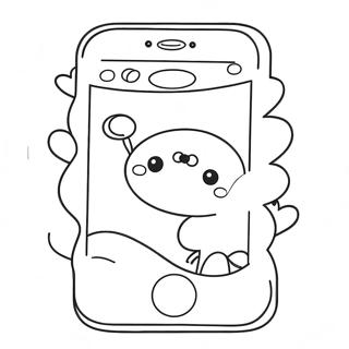 Page A Colorier Iphone Cartoon Mignon 25186-23043