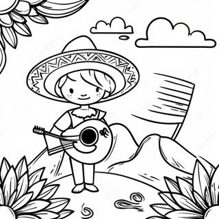 Page A Colorier De La Fete De Lindependance Mexicaine 25245-23086