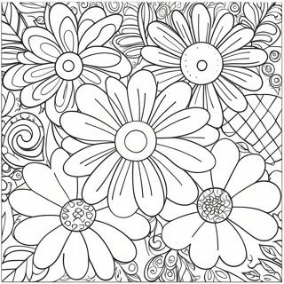 Page A Colorier De Fleurs Pour Soulager Le Stress Pour Adultes 25255-23095