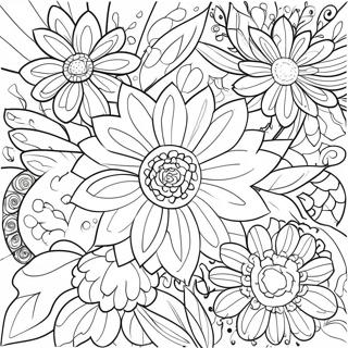 Page A Colorier De Fleurs Pour Soulager Le Stress Pour Adultes 25255-23096