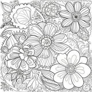 Page A Colorier De Motifs Floraux Complexes 25256-23098