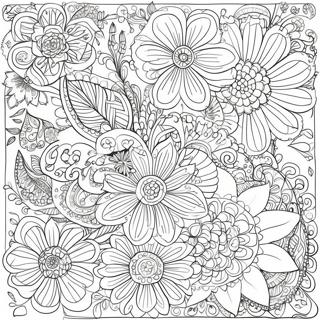 Page A Colorier De Motifs Floraux Complexes 25256-23099