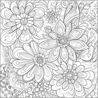 Page A Colorier De Motifs Floraux Complexes 25256-23100