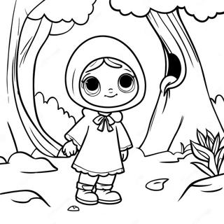 Page A Colorier Petit Chaperon Rouge Dans La Foret 25336-23162