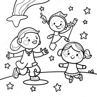 Page A Colorier Enfants Joyeux Jouant 25376-23384