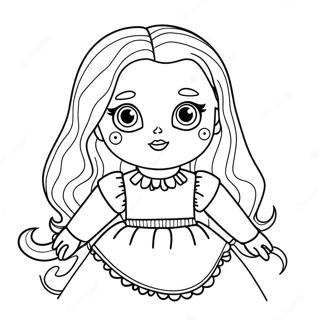 Page A Colorier Poupee Hantee Avec Des Yeux Effrayants 25386-23202