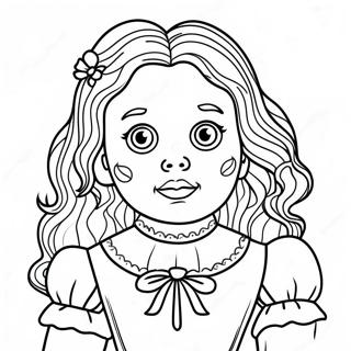 Page A Colorier Poupee Hantee Avec Des Yeux Effrayants 25386-23203