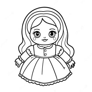 Page A Colorier Poupee Hantee Avec Des Yeux Effrayants 25386-23204