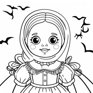 Page A Colorier Poupee Hantee Avec Des Yeux Effrayants 25386-23392