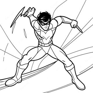 Page A Colorier Nightwing En Action 25396-23212