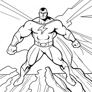 Black Adam En Action Page A Colorier 25446-23440