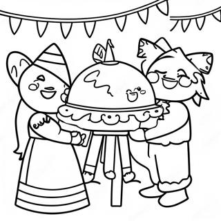 Celebration De Las Posadas Avec Pinata Page A Colorier 25476-23461