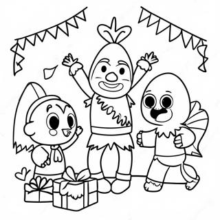 Celebration De Las Posadas Avec Pinata Page A Colorier 25476-23463