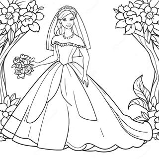 Page A Colorier Barbie De Mariage 25565-23344