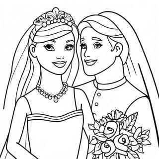 Page A Colorier Barbie De Mariage 25565-23529