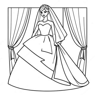 Page A Colorier Barbie De Mariage Elegante En Robe 25566-23348