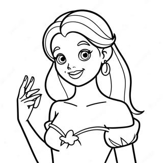 Page A Colorier Princesse Disney Tatouee 25585-23358