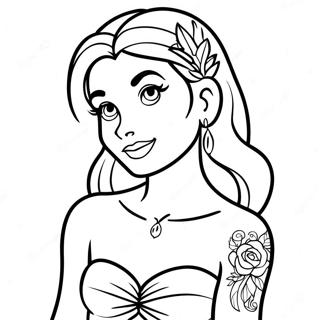 Page A Colorier Princesse Disney Tatouee 25585-23545