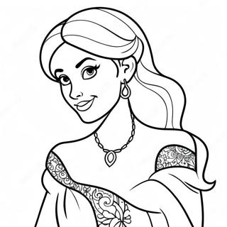 Page A Colorier Princesse Disney Tatouee 25585-23548