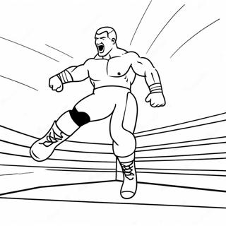 Page A Colorier De Lutteur Wwe Sautant Sur Un Adversaire 25636-23590