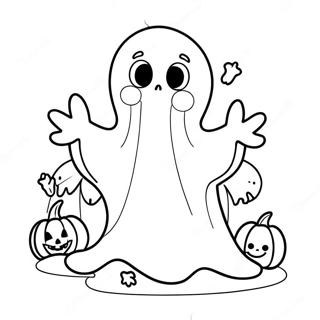 Page A Colorier De Fantome Dhalloween Adorable 25657-23598