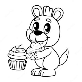 Page A Colorier De Chica Fnaf Avec Cupcake 25667-23608