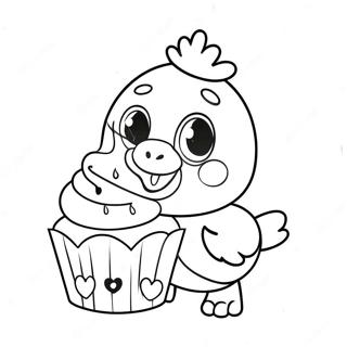 Page A Colorier De Mignonne Toy Chica Avec Cupcake 25677-23613