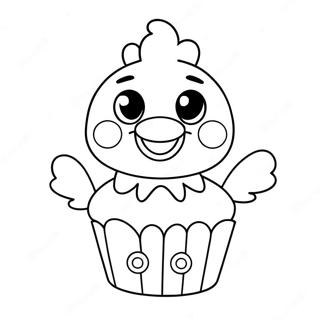 Page A Colorier De Mignonne Toy Chica Avec Cupcake 25677-23616