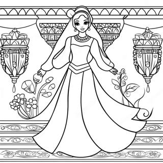 Page A Colorier De Jasmine Dans Une Belle Robe 25707-23638