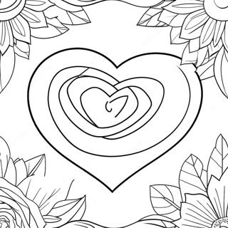 Page A Colorier Rose En Forme De Coeur 25776-23691