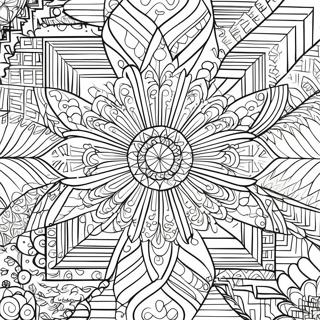 Page A Colorier De Motifs Geometriques Complexes 2583-2110