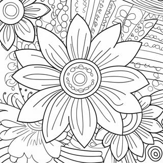 Page A Colorier Flower Power 25946-23826