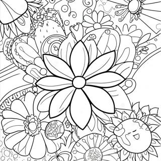 Page A Colorier Flower Power 25946-23827