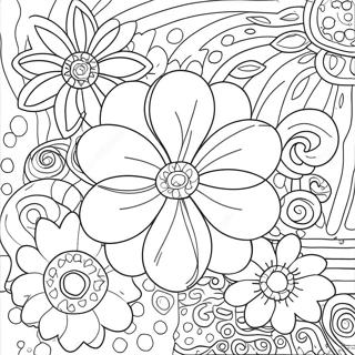 Page A Colorier Flower Power 25946-23828