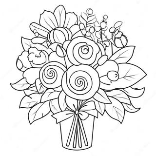 Page A Colorier De Bouquet De Fleurs Colorees 25947-23832