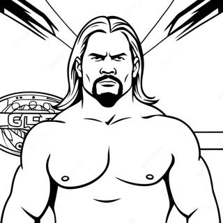 Roman Reigns Wwe Pages À Colorier