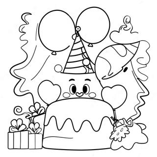 Page A Colorier De Fete Danniversaire Festive 25987-23861