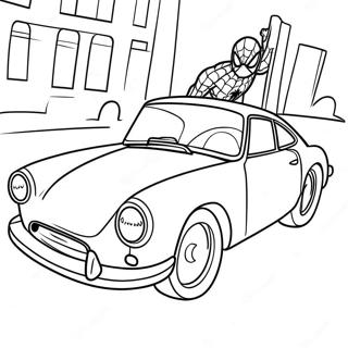 Voiture Spiderman Pages À Colorier