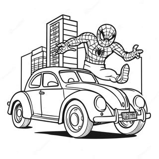 Page A Colorier De Voiture Spiderman 25996-23866