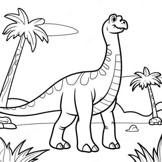 Brachiosaure Pages À Colorier