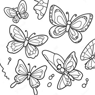 Page A Colorier De Papillons Colores En Vol 26017-23886