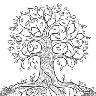 Page A Colorier Arbre Genealogique Colore Avec Feuilles 26047-23909