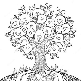 Page A Colorier Arbre Genealogique Colore Avec Feuilles 26047-23911